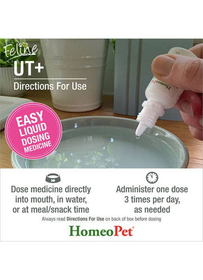 HomeoPet Feline UT+ - 15ml - The Pet Source