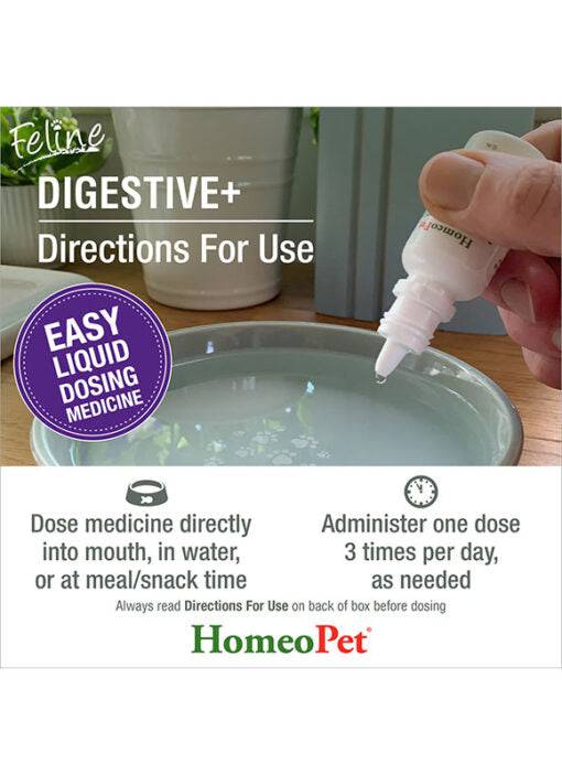 HomeoPet Feline Digestive+  - 15ml - The Pet Source