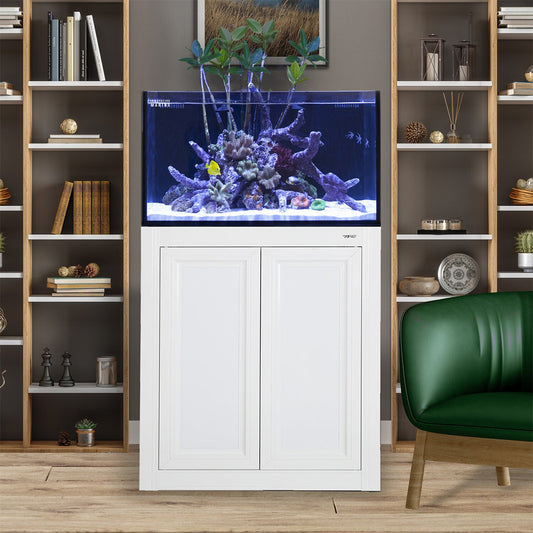Innovative Marine Fusion Pro 2 | 50 AIO Lagoon Aquarium w/ APS Stand - White - The Pet Source