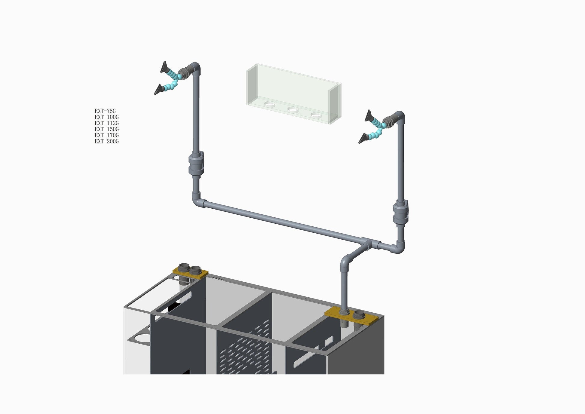 Innovative Marine EXT 100 Gallon Complete Reef System - Black - The Pet Source