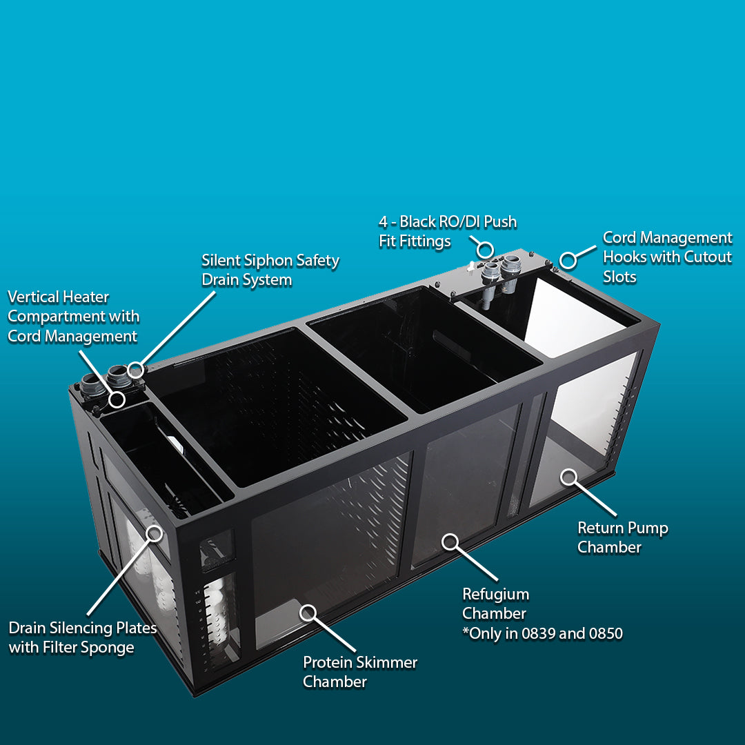 Innovative Marine EXT 50 Gallon Complete Reef System - Black - The Pet Source
