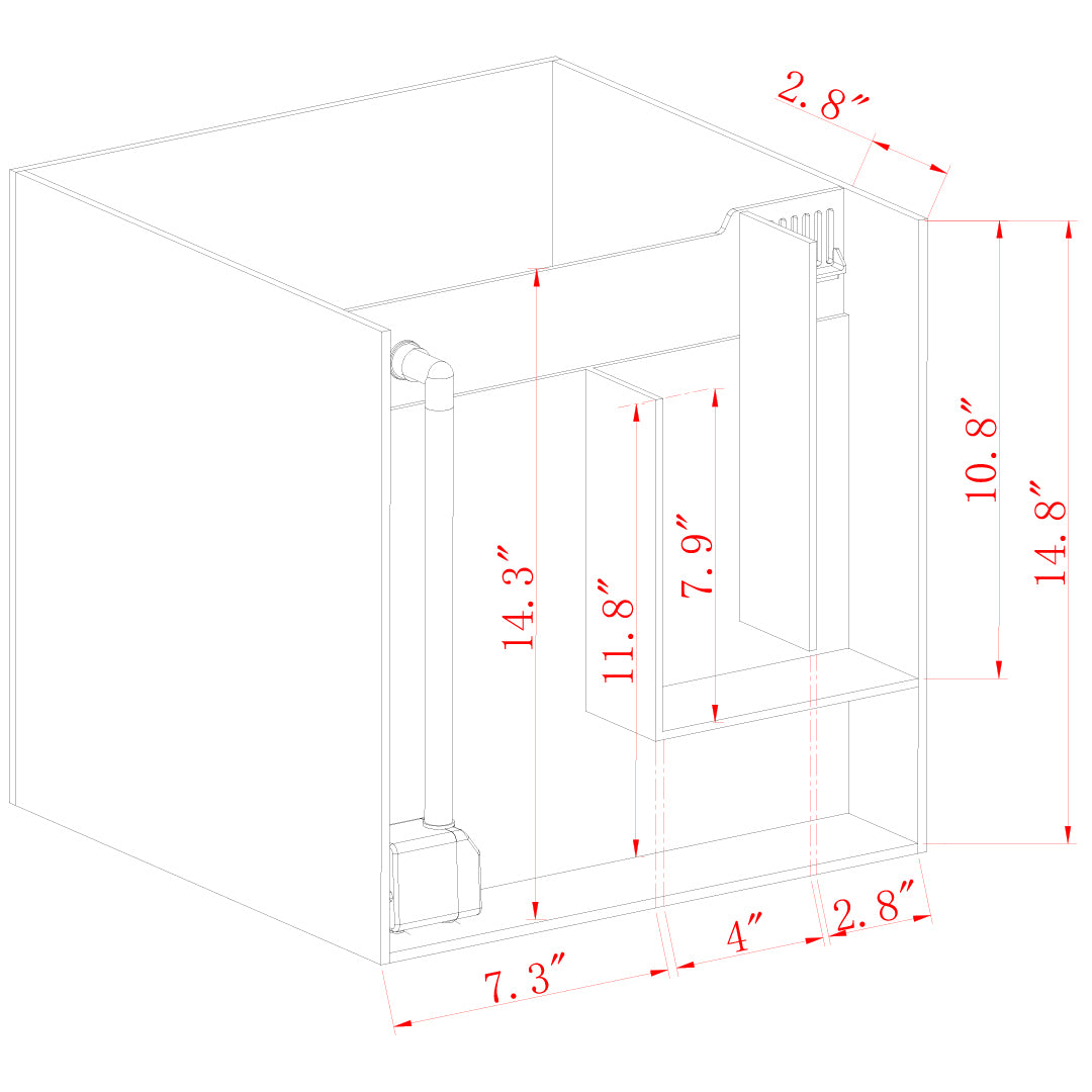 Innovative Marine NUVO Fusion - 15 AIO Cube Aquarium - Desktop Starter Kit - The Pet Source