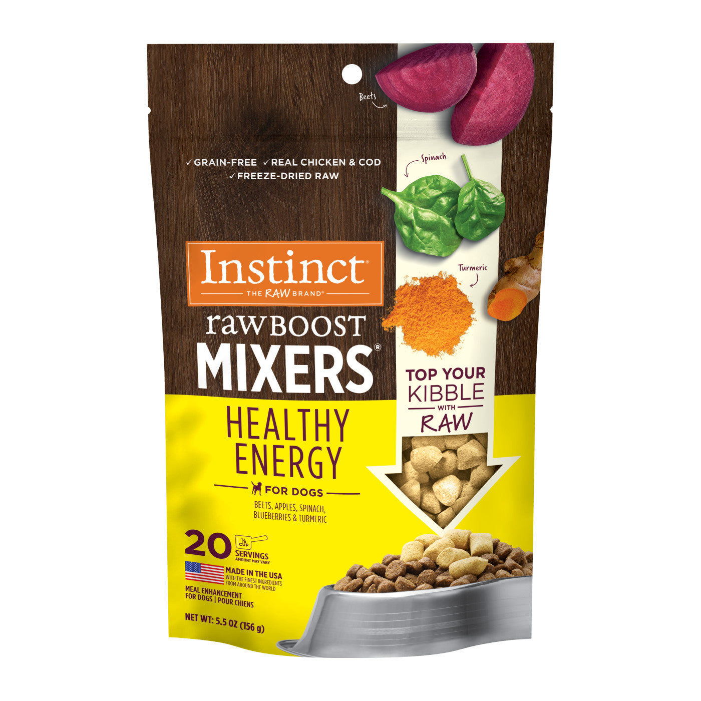Instinct Raw Boost Mixers Healthy Energy Dog Food Topper - 5.5oz - The Pet Source