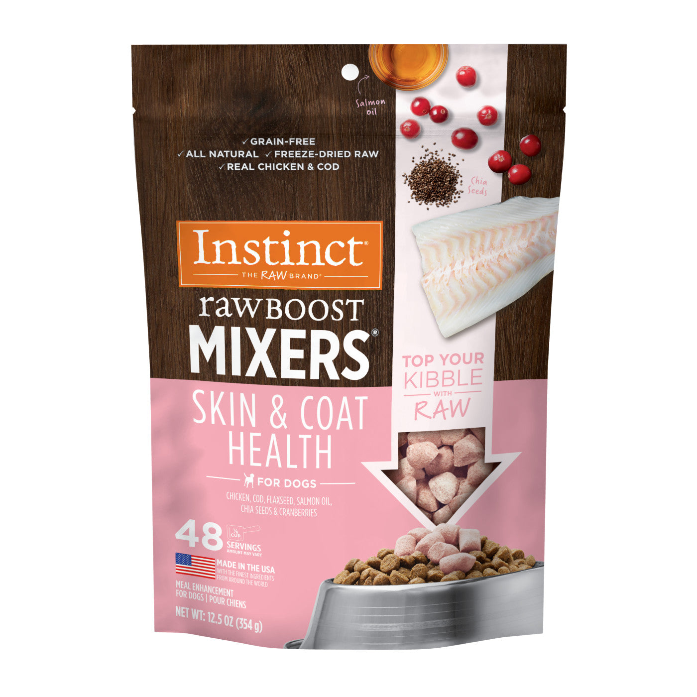 Instinct Raw Boost Mixers Skin & Coat Health Dog Food Topper - 5.5oz - The Pet Source