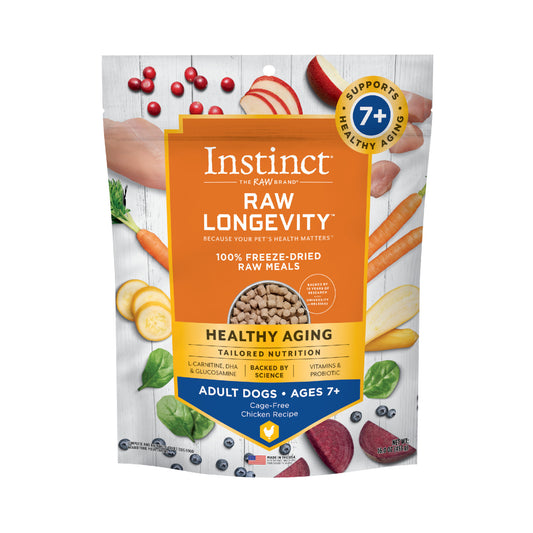 Instinct Raw Longevity Freeze Dried Bites Adult 7+ Dog Food Chicken - 16oz - The Pet Source