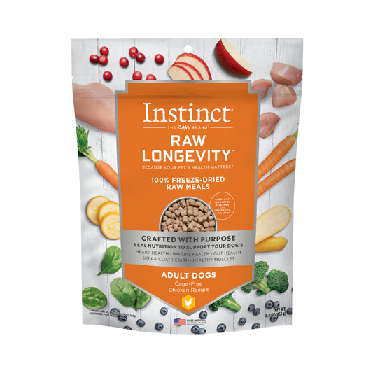 Instinct Raw Longevity Freeze Dried Bites Adult Dog Food Chicken - 16oz - The Pet Source