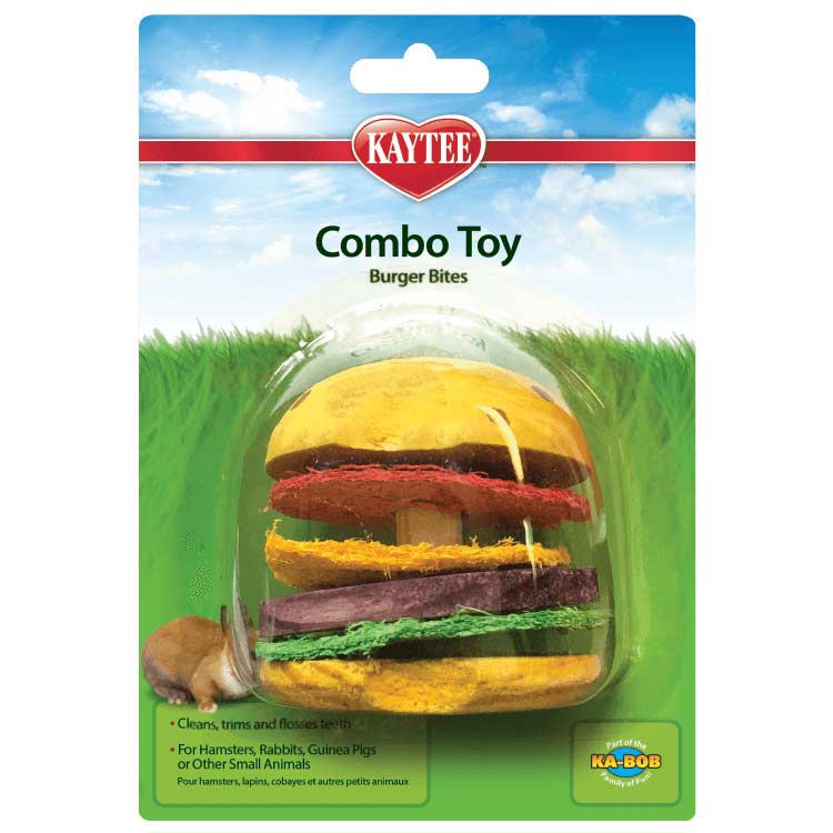 Kaytee Combo Toy, Crispy & Wood Hamburger - The Pet Source