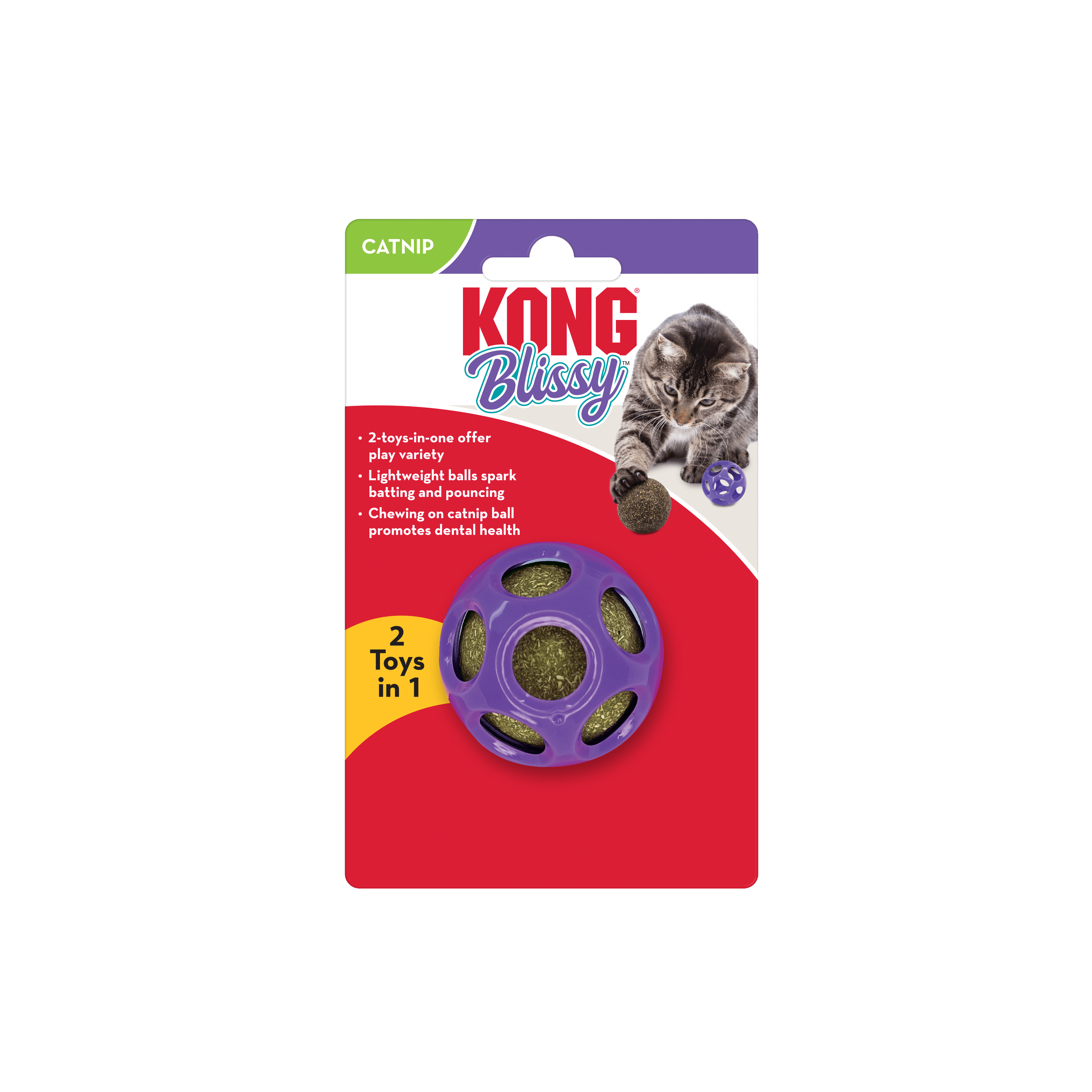 Kong Blissy Moon Ball with Catnip Cat Toy - The Pet Source