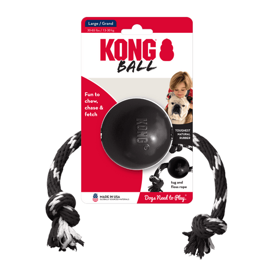Kong Extreme Ball With Rope - The Pet Source