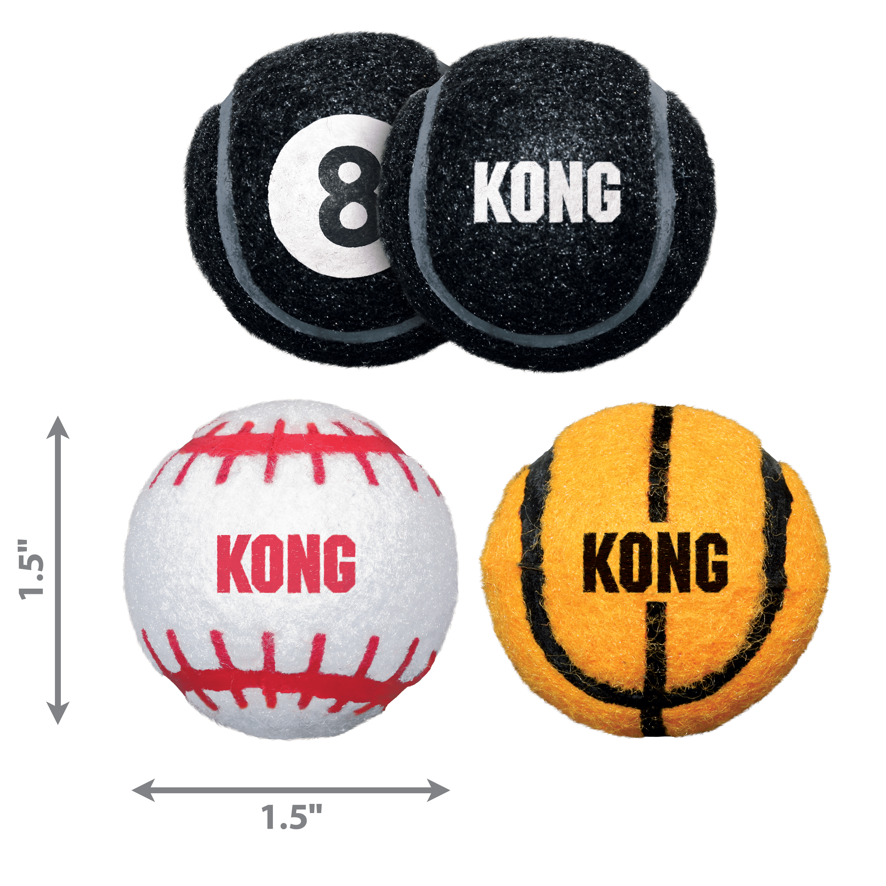 Kong Sport Ball 3-Pk - The Pet Source