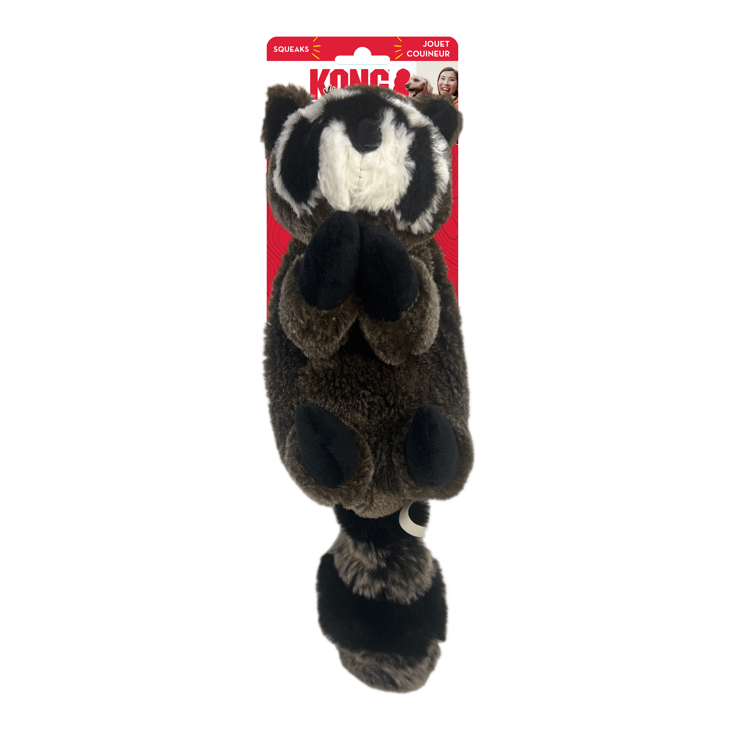 Kong Wild Low Stuff Raccoon Medium - The Pet Source