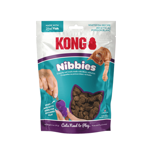 Kong Nibbies WitheFish Recipe Crunchy Cat Treats - 2 oz - The Pet Source