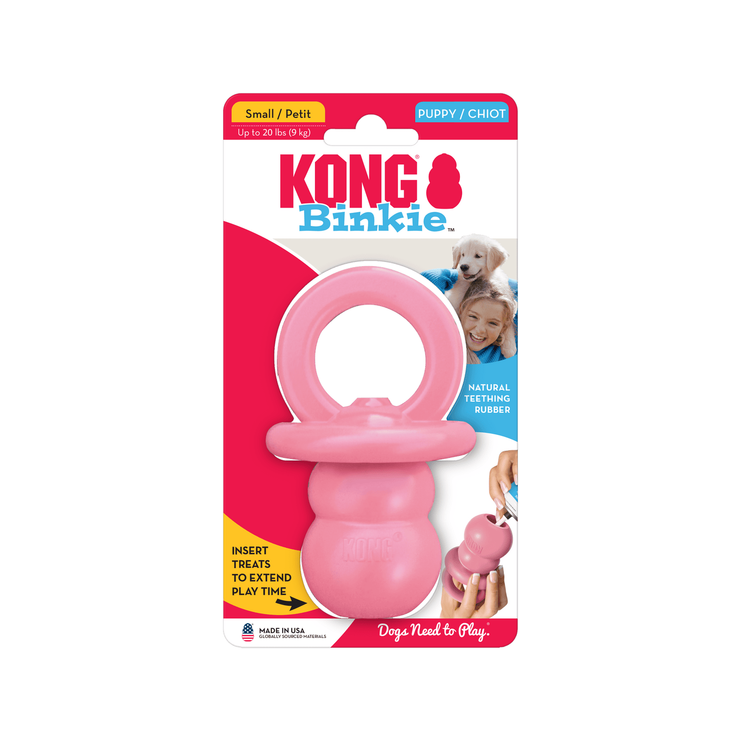 Kong Puppy Binkie - Small - The Pet Source