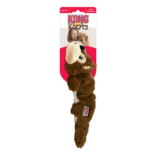 Kong Scrunch Knots Squirrel - Small/Medium - The Pet Source