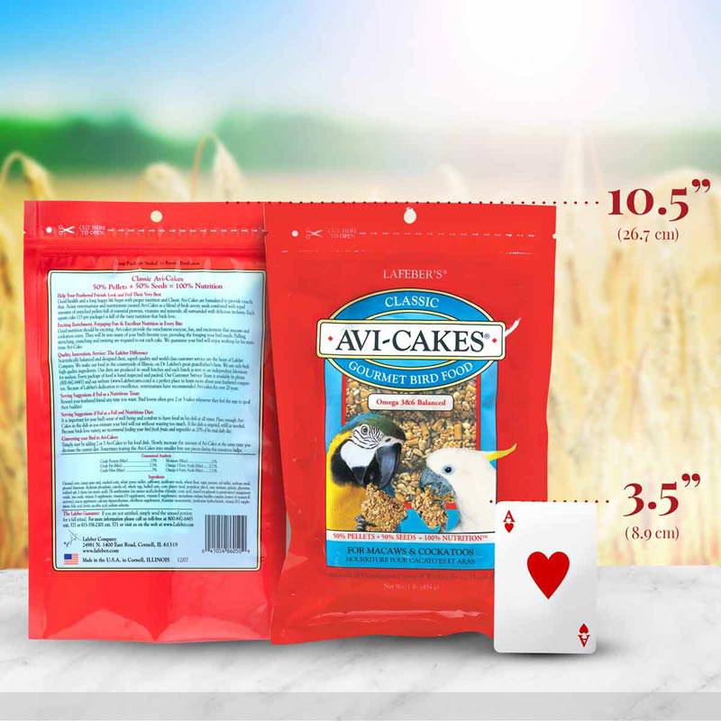 Classic Avi-Cakes for Macaw & Cockatoo - 1lb - The Pet Source