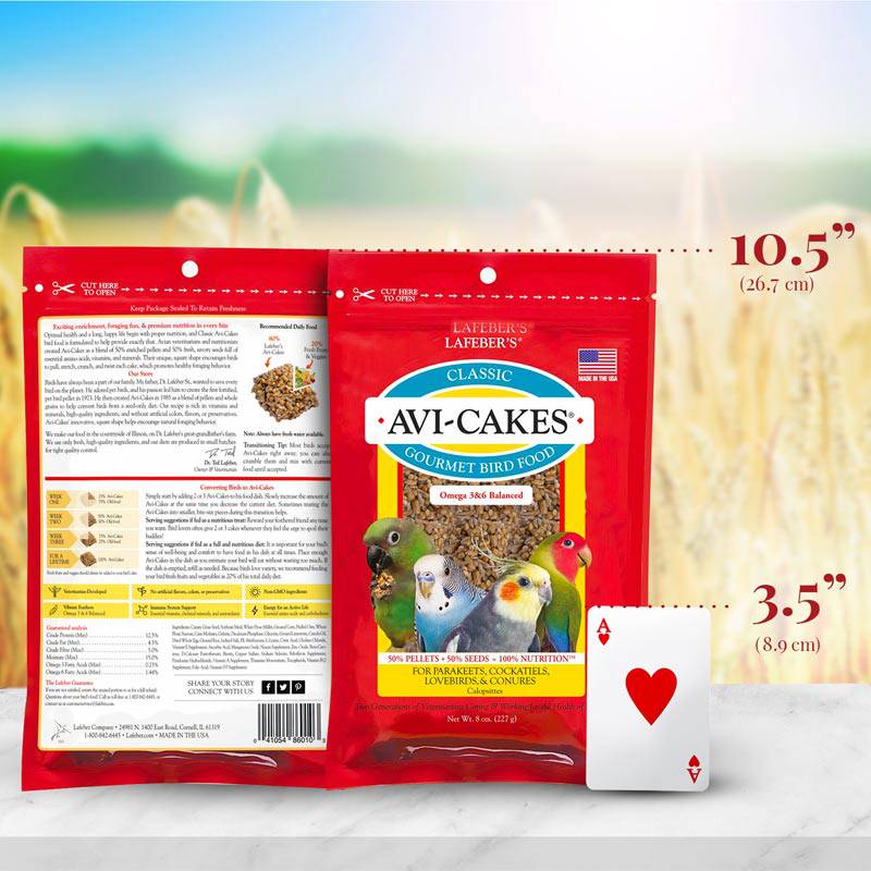 Lafeber Classic Avi-Cakes for Small Birds - 8oz - The Pet Source
