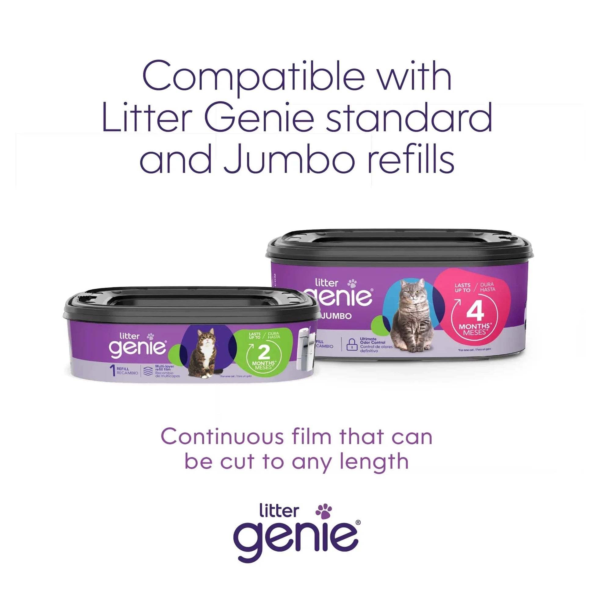 Litter Genie Plus Cat Litter Pail Disposal System - Silver - The Pet Source