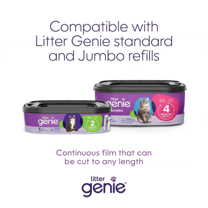 Litter Genie Plus Cat Litter Pail Disposal System - Silver - The Pet Source