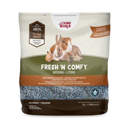 Living World Fresh 'N Comfy Bedding Blue - 50 L - 3050 cu in - The Pet Source