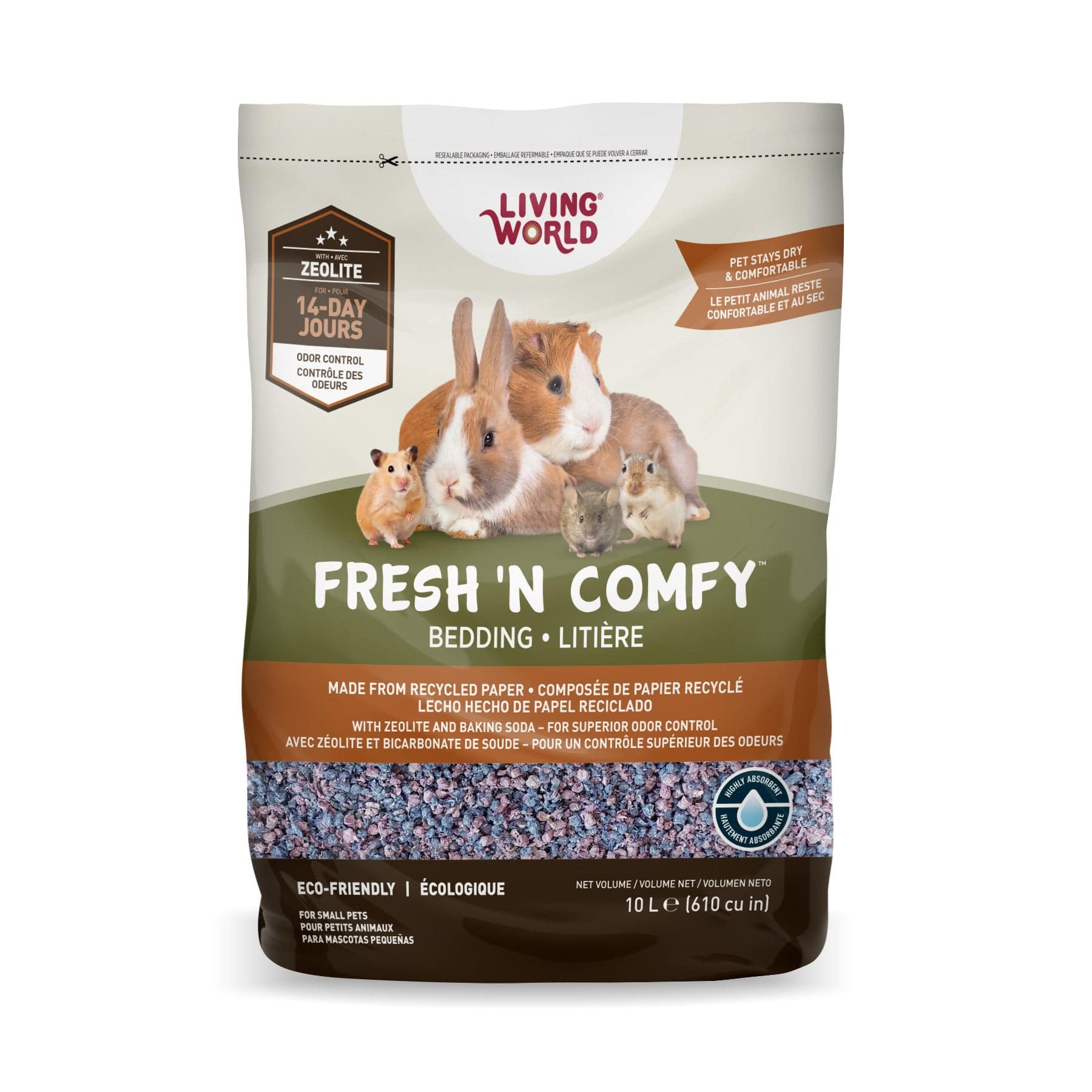 Living World Fresh 'N Comfy Bedding Confetti - 10 L - 610 cu in - The Pet Source