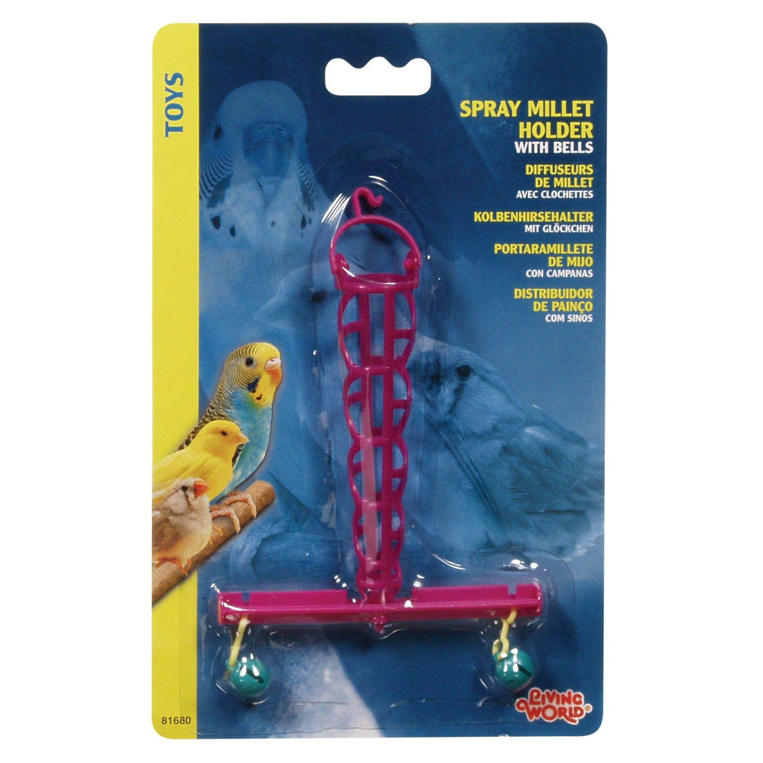 Living World Spray Millet Holder with Bells - The Pet Source