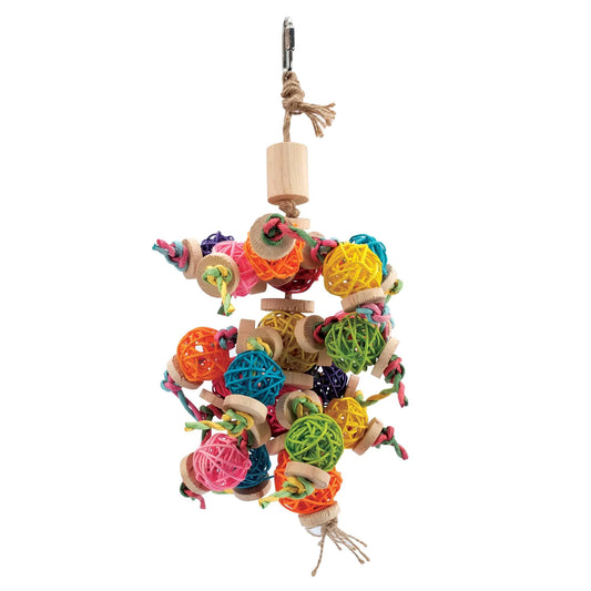 Living World Tropical Trove Foraging Mobile with Wicker - The Pet Source