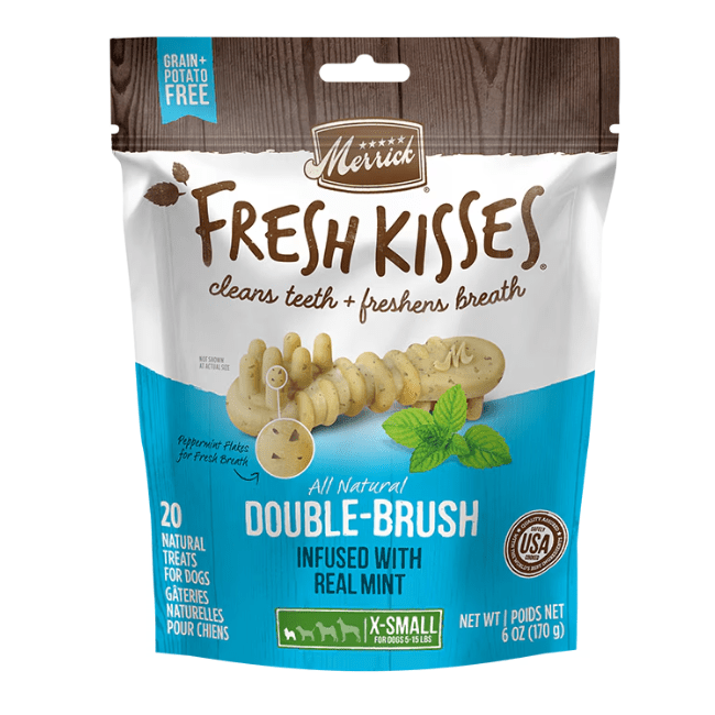 Merrick Fresh Kisses Infused With Mint Extra Small Dog Dental Treats - 20 count - The Pet Source