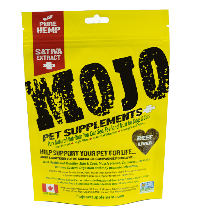 Mojo Pet Supplements Full-Spectrum Hemp Sativa Chewable Tablets Beef Liver - 186g