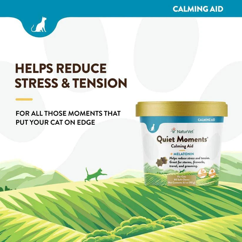 NaturVet Quiet Moments Cat Soft Chews - 60ct - The Pet Source