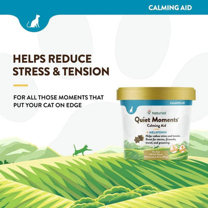 NaturVet Quiet Moments Cat Soft Chews - 60ct - The Pet Source
