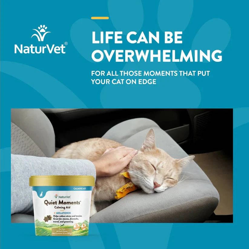 NaturVet Quiet Moments Cat Soft Chews - 60ct - The Pet Source