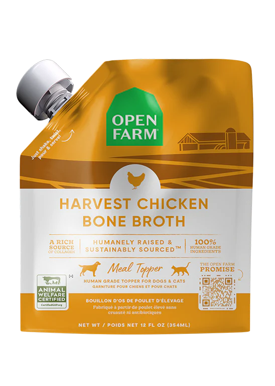 Open Farm Harvest Chicken Bone Broth For Dogs & Cats - 12oz - The Pet Source