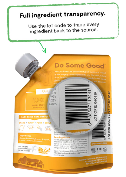 Open Farm Harvest Chicken Bone Broth For Dogs & Cats - 12oz - The Pet Source