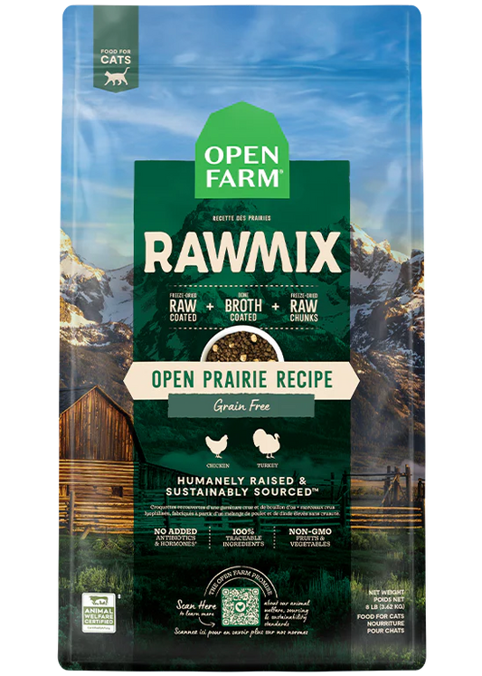 Open Farm Open Prairie Grain Free RawMix Dry Cat Food - 8lb - The Pet Source