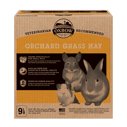 Oxbow Orchard Grass Hay - 9lb - The Pet Source