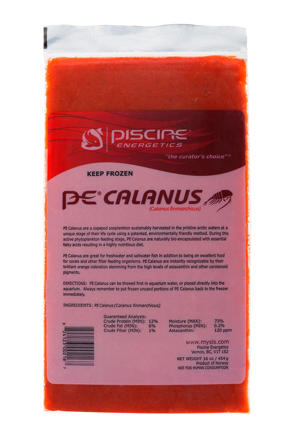 Piscine Energetics PE Frozen Calanus - 16oz - The Pet Source