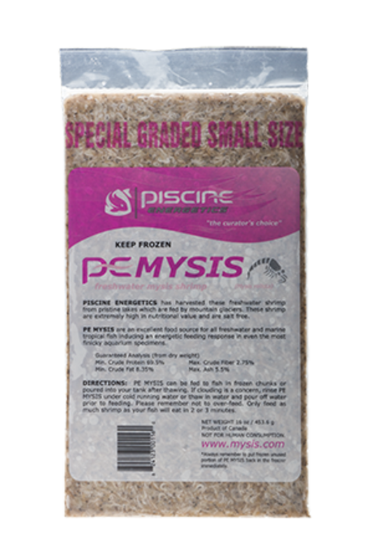 Piscine Energetics PE Frozen Mysis Shrimp Graded Small - 16oz - The Pet Source
