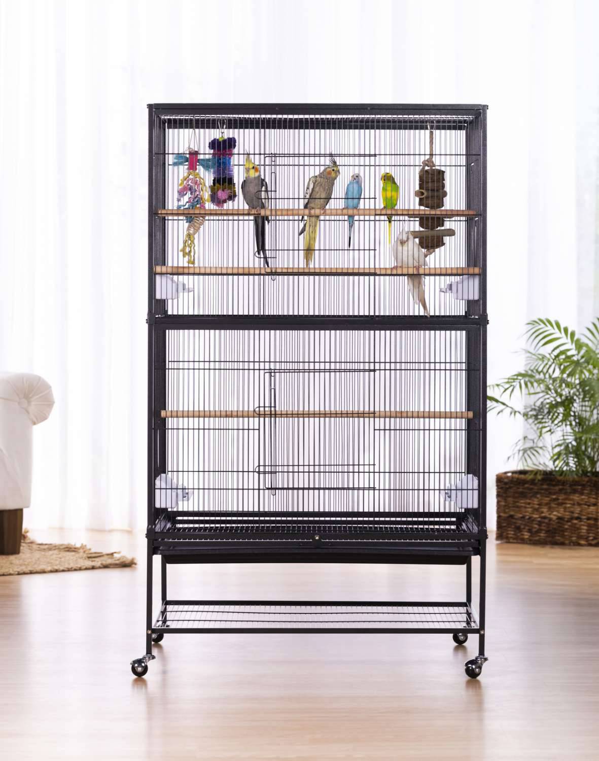 Prevue Pet Flight Bird Cage - Black - The Pet Source
