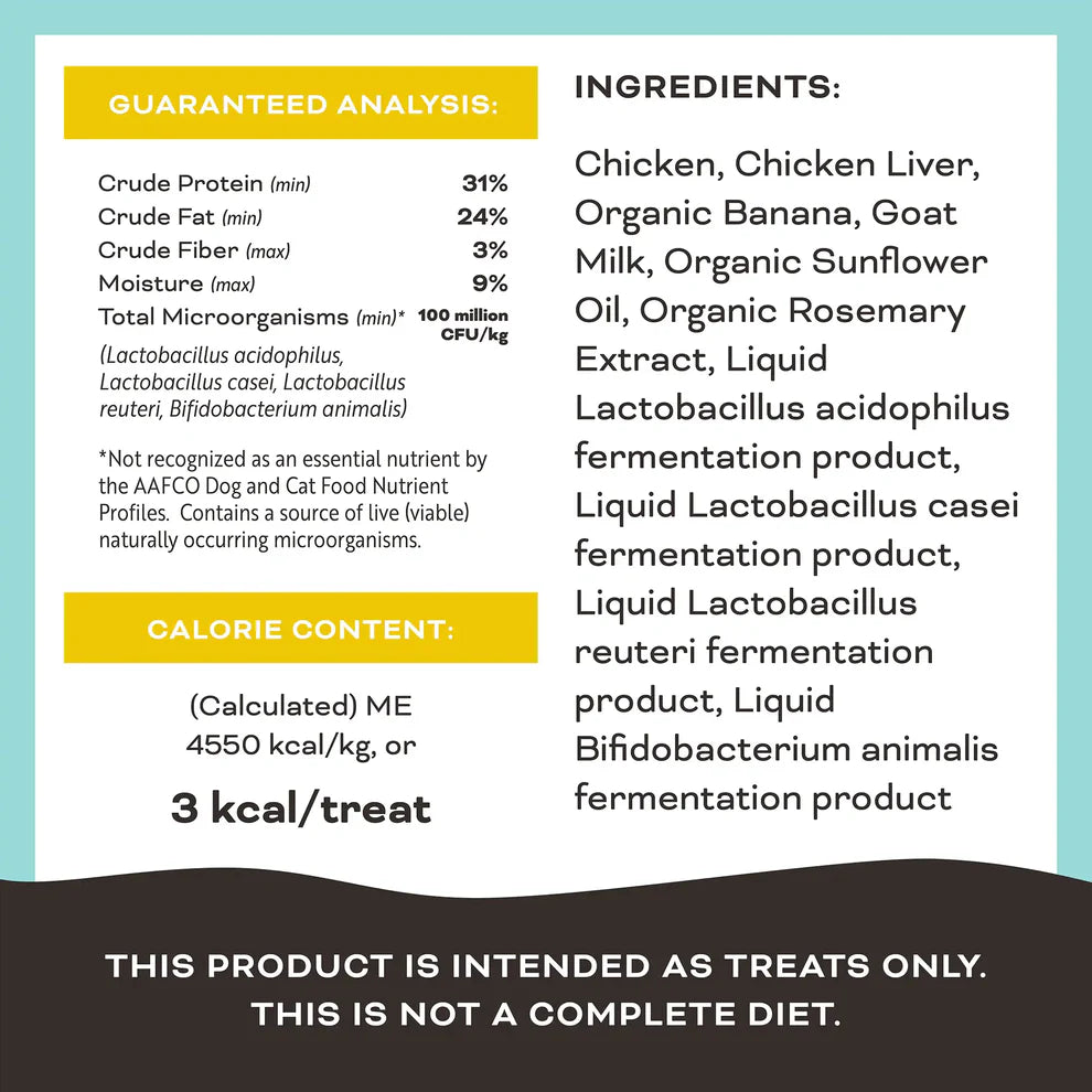 Primal Freeze Dried Raw Dog Treats Peelin’ Fantastic Chicken, Banana & Goat Milk - 2oz - The Pet Source