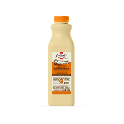 Primal Frozen Raw Goat Milk Pumpkin Spice Recipe for Cats & Dogs - 32oz - The Pet Source