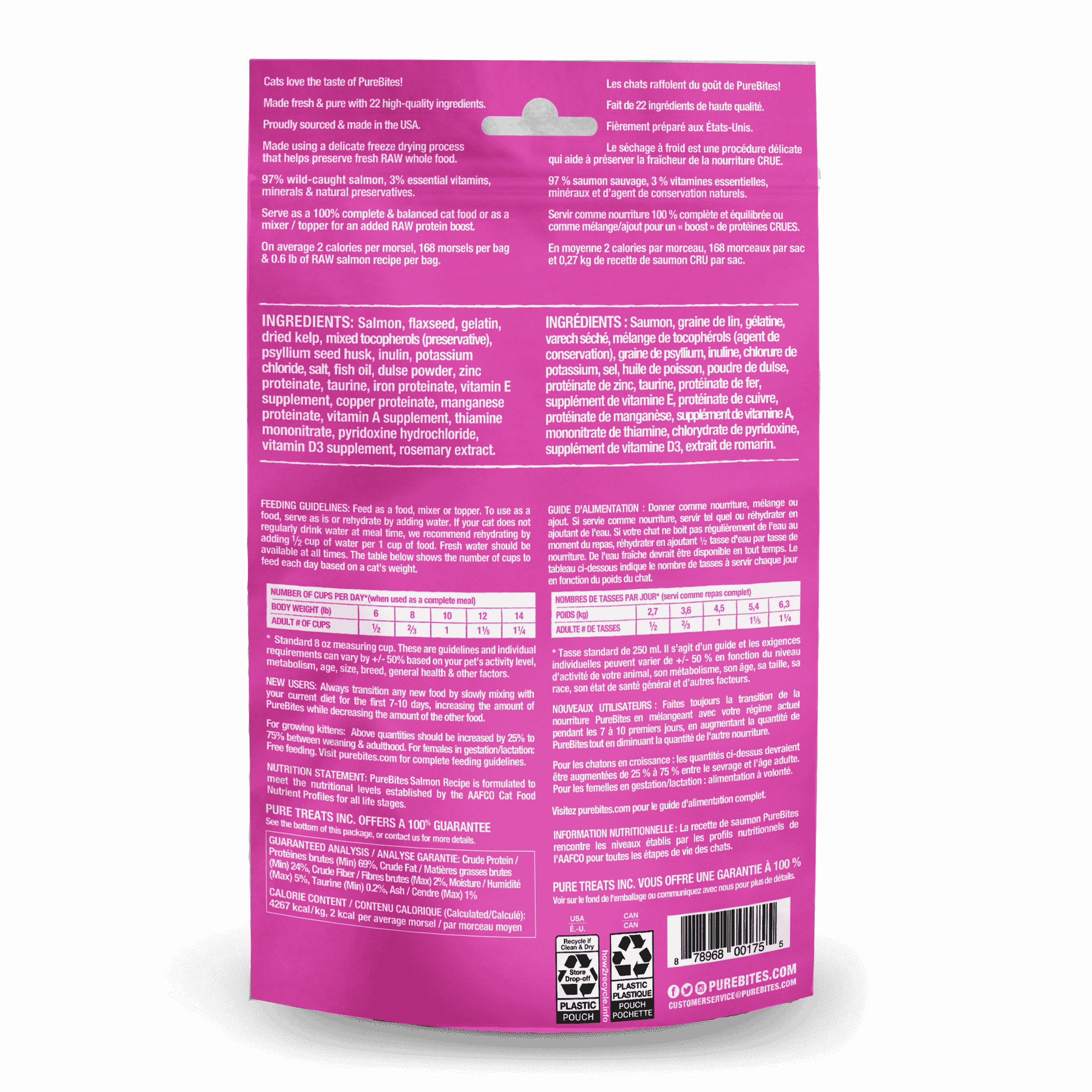 PureBites Salmon Recipe Cat Food Topper 69 gm - The Pet Source