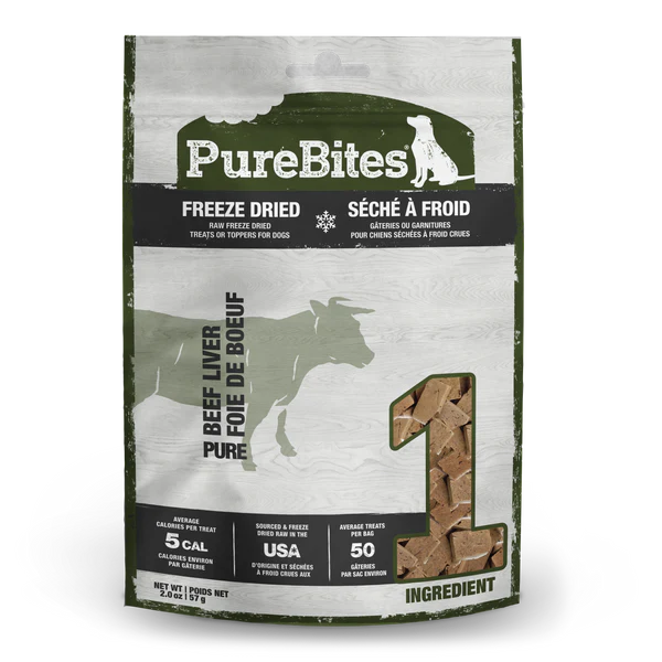 PureBites Beef Freeze Dried Dog Treats - 57g - The Pet Source