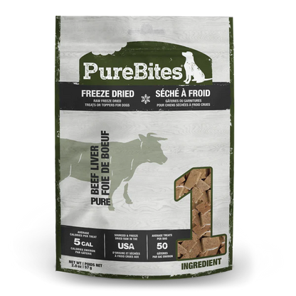 PureBites Beef Freeze Dried Dog Treats - 57g - The Pet Source