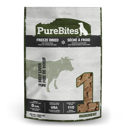 PureBites Beef Freeze Dried Dog Treats - 120g - The Pet Source