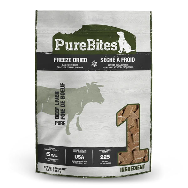 PureBites Beef Freeze Dried Dog Treats - 250g - The Pet Source