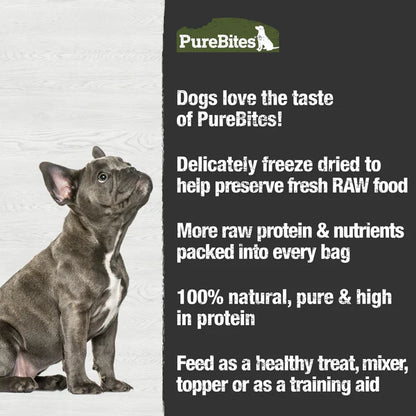 PureBites Beef Freeze Dried Dog Treats - 120g - The Pet Source