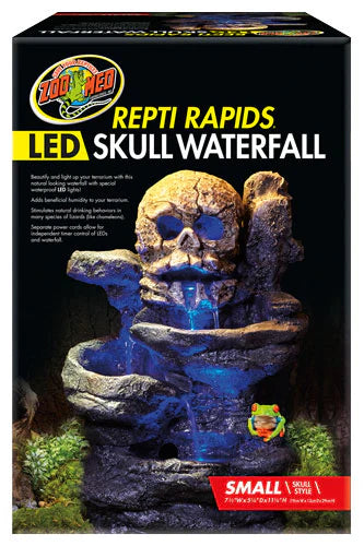 Zoo Med Repti Rapids LED Waterfall - Skull - The Pet Source