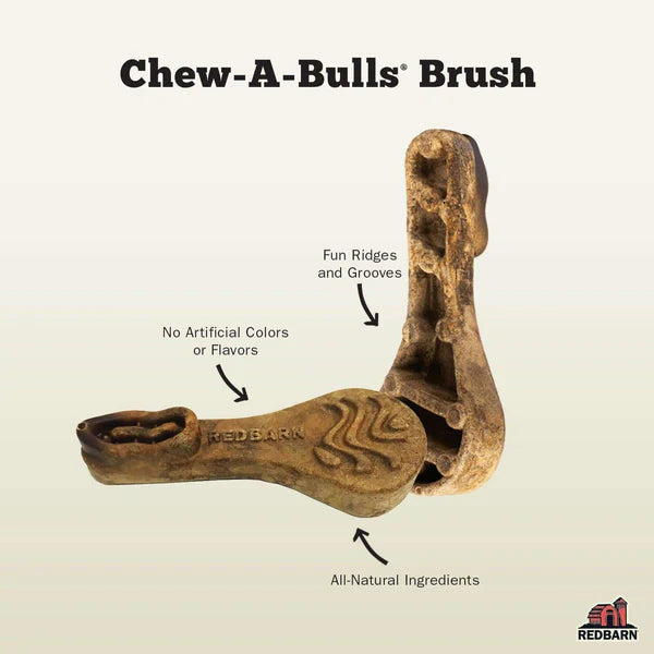 Redbarn Dental Treat Chew-A-Bulls Brush - Medium - 1pc - The Pet Source