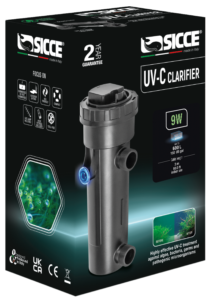 Sicce UV-C Clarifier UV Sterilizer - 9W - The Pet Source