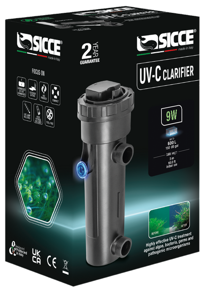 Sicce UV-C Clarifier UV Sterilizer - 9W - The Pet Source